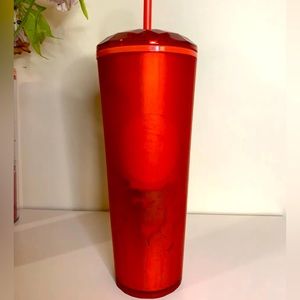 Starbucks valentines cup red hearts matte brand new